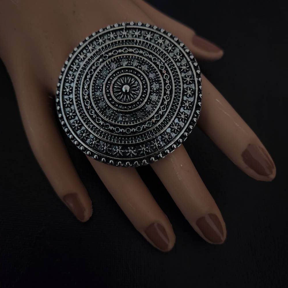 Large German Silver Finger Ring