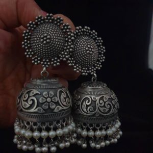 Charming Oxidized Heavy Jhumka